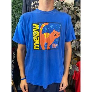 vtg MEOW MIX CAT Brand Tee xl // 90s vintage t-shirt animal food commercial